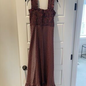 Ganni Checkered Smock Dress